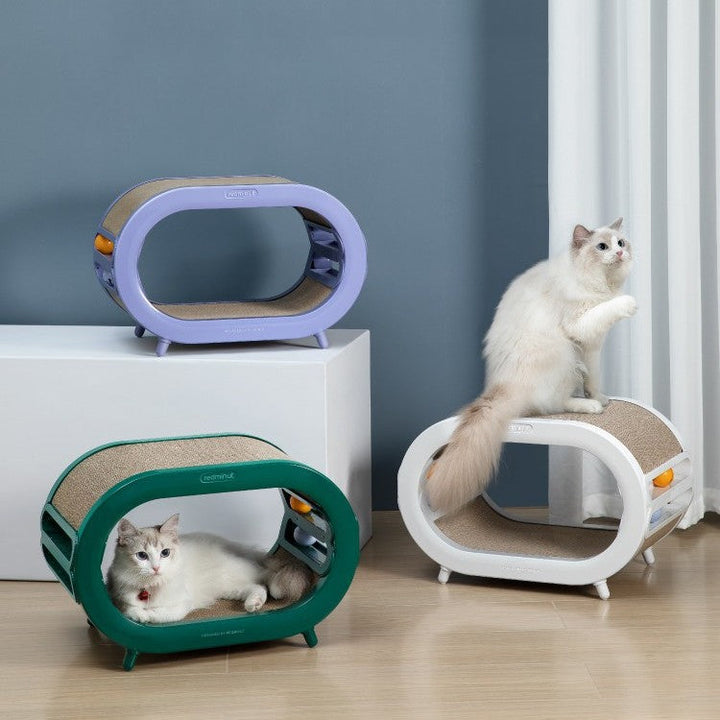 Transform Your Cat's Playtime with the Pet Scratch Board Nest Villa